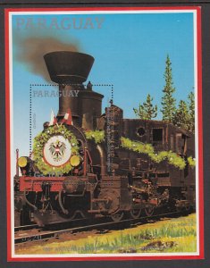 Paraguay 2152 Train Souvenir Sheet MNH VF