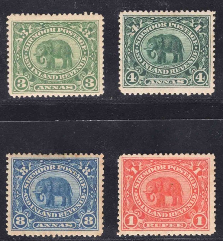 MOMEN: INDIA STATES SIRMOOR SG #15-18 MINT OG H LOT #66209