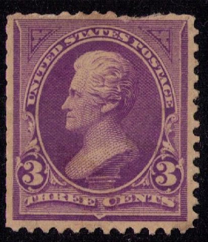 US Sc 253 Mint No GumFaulty Perf Upper R / F-VF