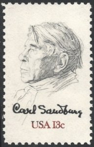 SC#1731 13¢ Carl Sandburg Single (1978) MNH