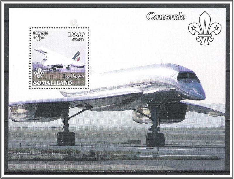 Somaliland 2002 Concorde Souvenir Sheet MNH