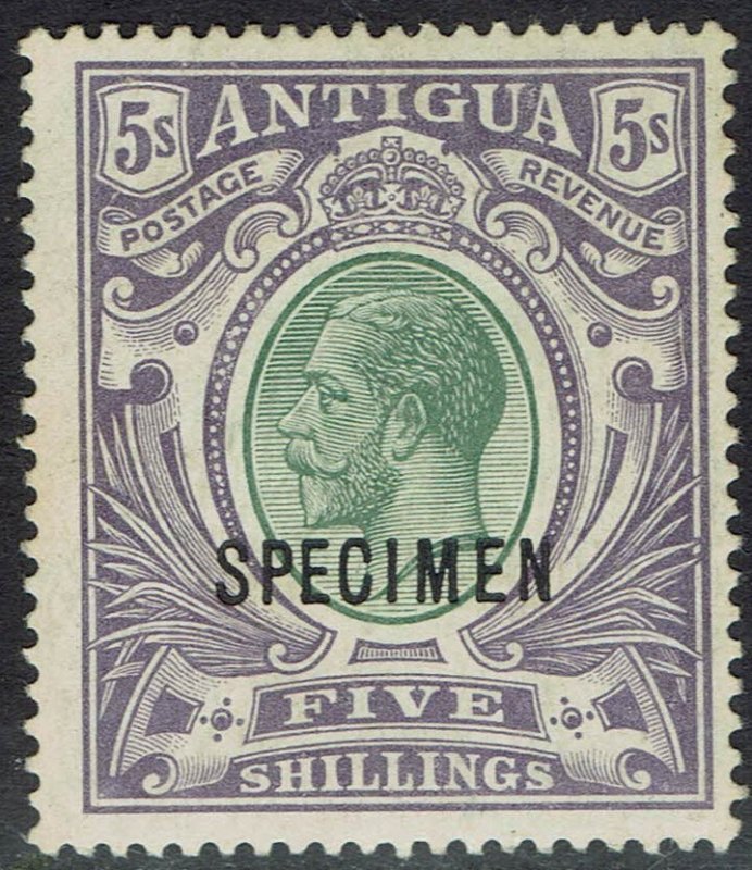 ANTIGUA 1913 KGV 5/- SPECIMEN