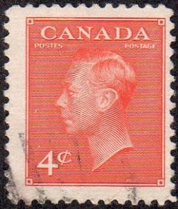 Canada 306 - Used - 4c George VI (1951) (2)