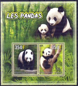 Djibouti 2013 Pandas Sheet MNH