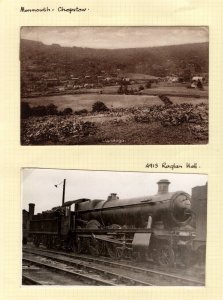 GB Wales GWR RAILWAY Card Llandogo Chepstow 1912 & Photo Raglan Hall RL108 