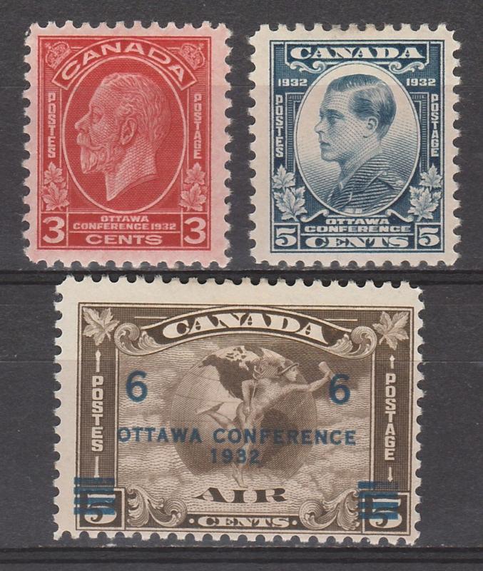 CANADA 1932 KGV OTTAWA CONFERENCE 3C 5C AND AIRMAIL6/5C