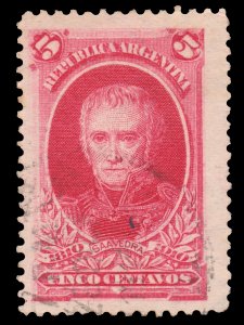 ARGENTINA STAMP 1910. SCOTT # 165. USED. # 6