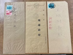 Ryukyu Island 1958 Registered Cover  plus 2 others