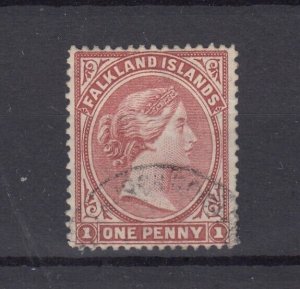 Falkland Islands QV 1d Red Brown SG18 VFU BP10172