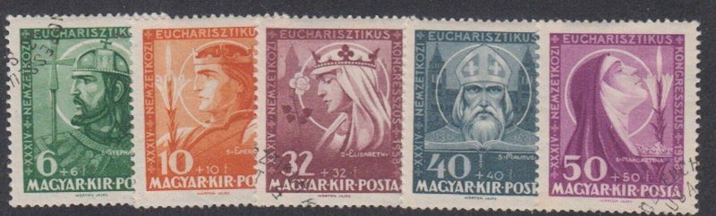 Hungary - 1938 - SC B94a-g - Used/MH -No 94c-d