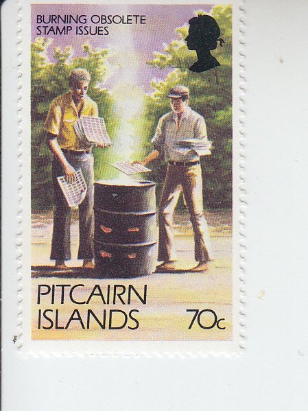 1981 Pitcairn Is Burning Excess Stamps (Scott 171A) MNH