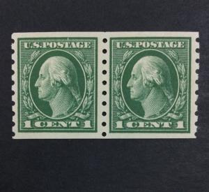 US #412 COIL PAIR MINT OG NH XF $240 LOT #5630