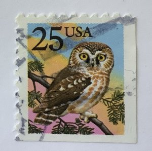 USA 1987-88 Scott 2285 used - 25c,  Bird, Owl