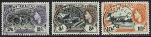 ST HELENA 1953 QEII PICTORIAL 2/6 5/- AND 10/- USED