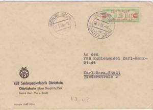 German DDR 1960 Rochlitz Gorlitz    official courier stamp cover r20180