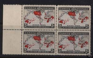 Canada #86 XF/NH Block