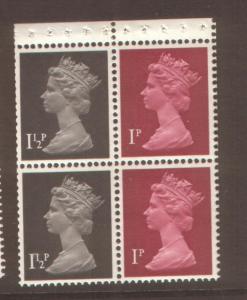 GB booklet pane SG X844 NHM