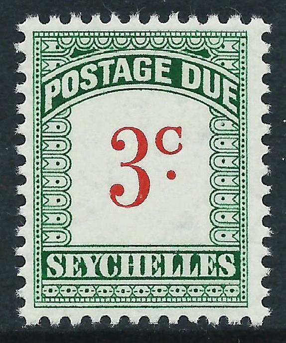 Seychelles, Sc #J2, 3c MNH