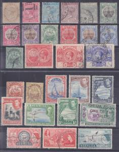 Bermuda Sc 16/152 used 1880/1953 issues, 28 different F-VF