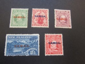 Samoa 1914 Sc 114-18 MH