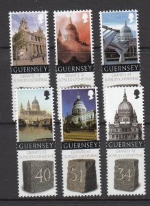 Guernsey 2008 St Pauls Cathedral,  set of 6 Mint NHM