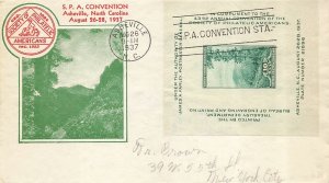 797 10c S.P.A. SOUVENIR SHEET - FDC #1