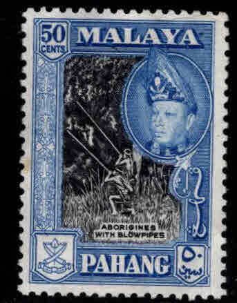 MALAYA-Pahang Scott 79a Mint No Gum 1957 Blowpipe stamp