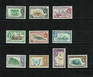 British Honduras: 1953, Queen Elizabeth definitive short set $1 MLH