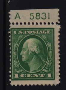 1912 Sc 405 MHR plate number single,  Hebert CV $15