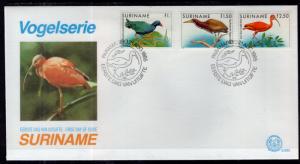 Suriname 725-727 Birds U/A FDC