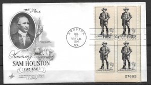 1971 Sc1272 Sam Houston PB4 FDC