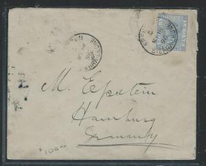 SIERRA LEONE (P3005B) 1896 QV 2 1/2D FREETOWN TO GERMANY