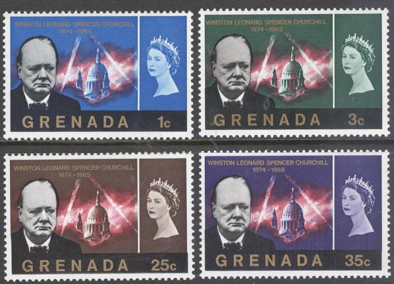 Grenada Sc #209-212 1966 Churchill Memorial Issue Set of 4