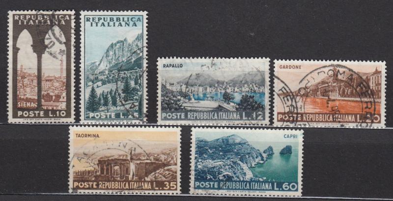 Italy - 1953 Views Sc# 641/646 - (1600)