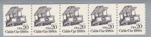 PNC5 20c Cable Car 2 Block Tag US 2263 MNH F-VF
