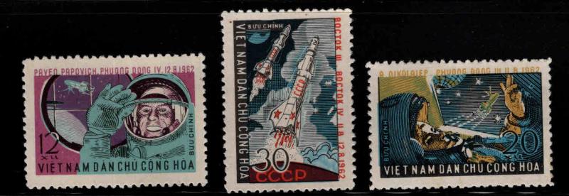 North Viet Nam Scott 235-237 1962 Vostok 3 flight set NGAI