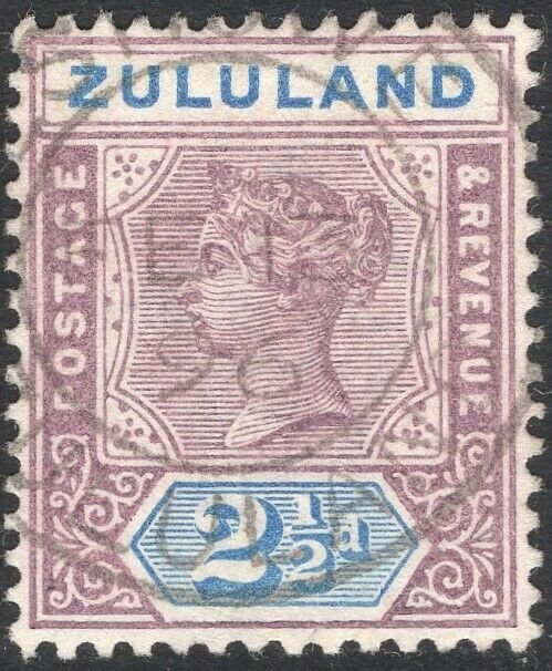 ZULULAND-1894 2½d Dull Mauve & Ultramarine Sg 22 FINE USED V50122