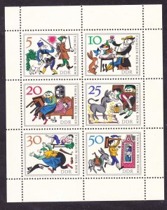 Germany DDR 887a MNH 1966 Fairy Tale - The Table the Ass and the Stick Sheet 6