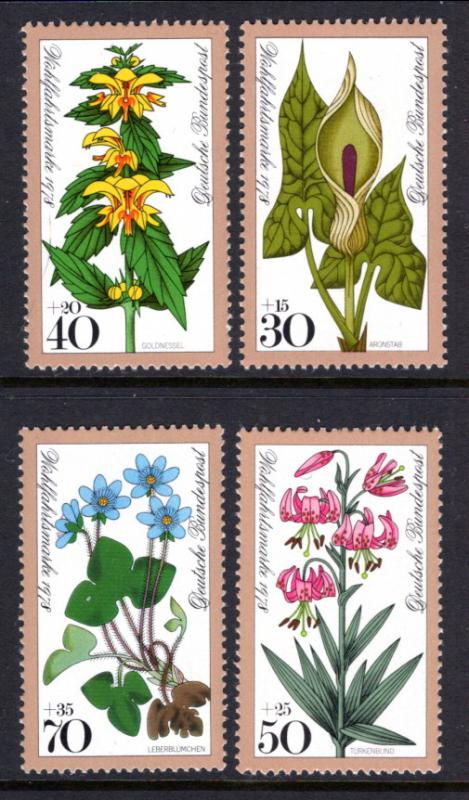 Germany B553-B556 Flowers MNH VF