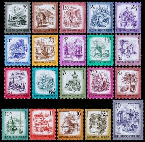 Austria Scott 958-976 (1973-78) Mint NH VF Complete Set, CV $36.95 J
