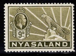 Nyasaland Protectorate Scott 45 MH* KGV Leopard stamp