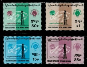 Burma 1983 - World Communications Year - 4v Sheets of 50 - Scott 285-88 - MNH