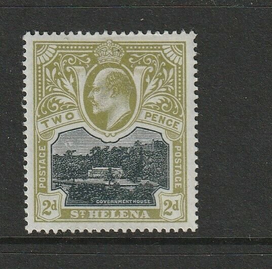 St Helena 1903 2d Black/Green MM SG 57