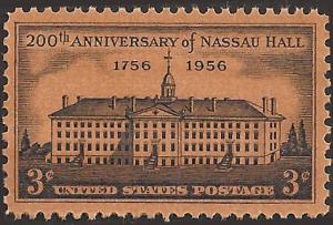 # 1083 MINT NEVER HINGED NASSAU HALL