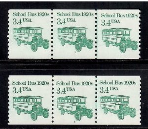 US # 2123 School Bus PNS3 # 1 & PNS3 # 2 Coils , VF OG NH - I Combine S/H