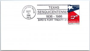 US COVER WITH SPECIAL EVENT CANCEL TEXAS SESQUICENTENNIAL AT ARLINGTON 1986