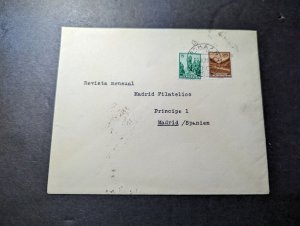 1936 Liechtenstein Cover Schaan to Madrid Spain