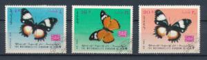 Yemen 1968 - Butterflies - 3 issues CTO