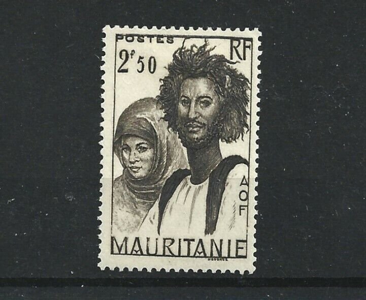 MAURITANIA  1938 - 40  2F 50  BLACK BROWN           MH 