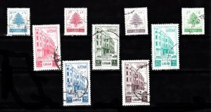 LEBANON STAMPS - LIBAN USED SC# 266-274